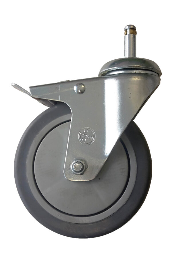 Lenkrolle mit Bremse, 125 mm
